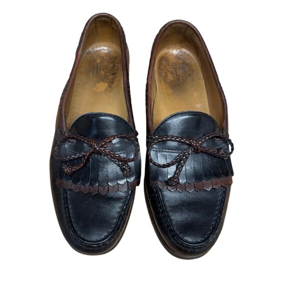 Allen Edmonds Men's Woodstock Black & Brown Leather Tassel Loafers Size 8 - Picture 2 of 8